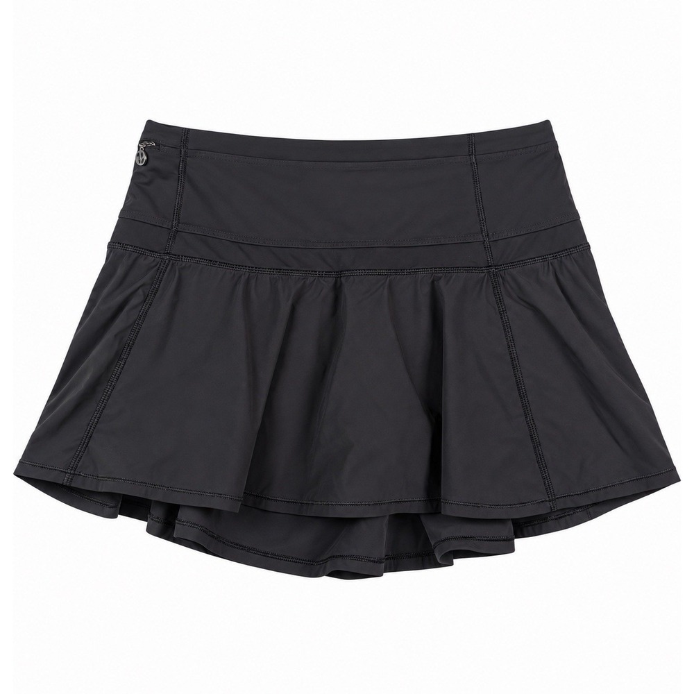 Lululemon Hot Hitter Skort Black Size 8 Tennis Skirt Airy Shorts